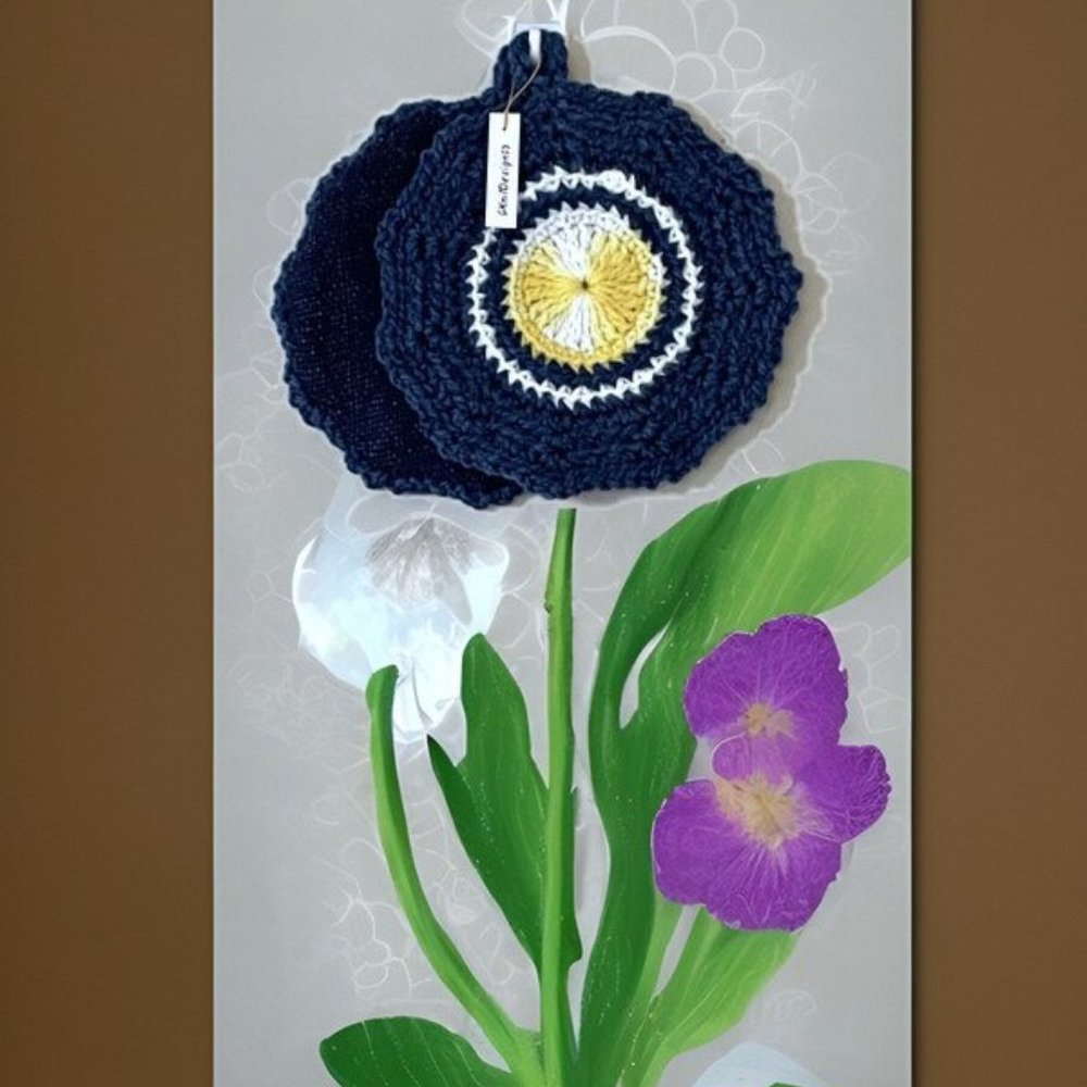 Crochet Pot Holder, Crochet Trivet, Crochet Kitchen Decor Potholder